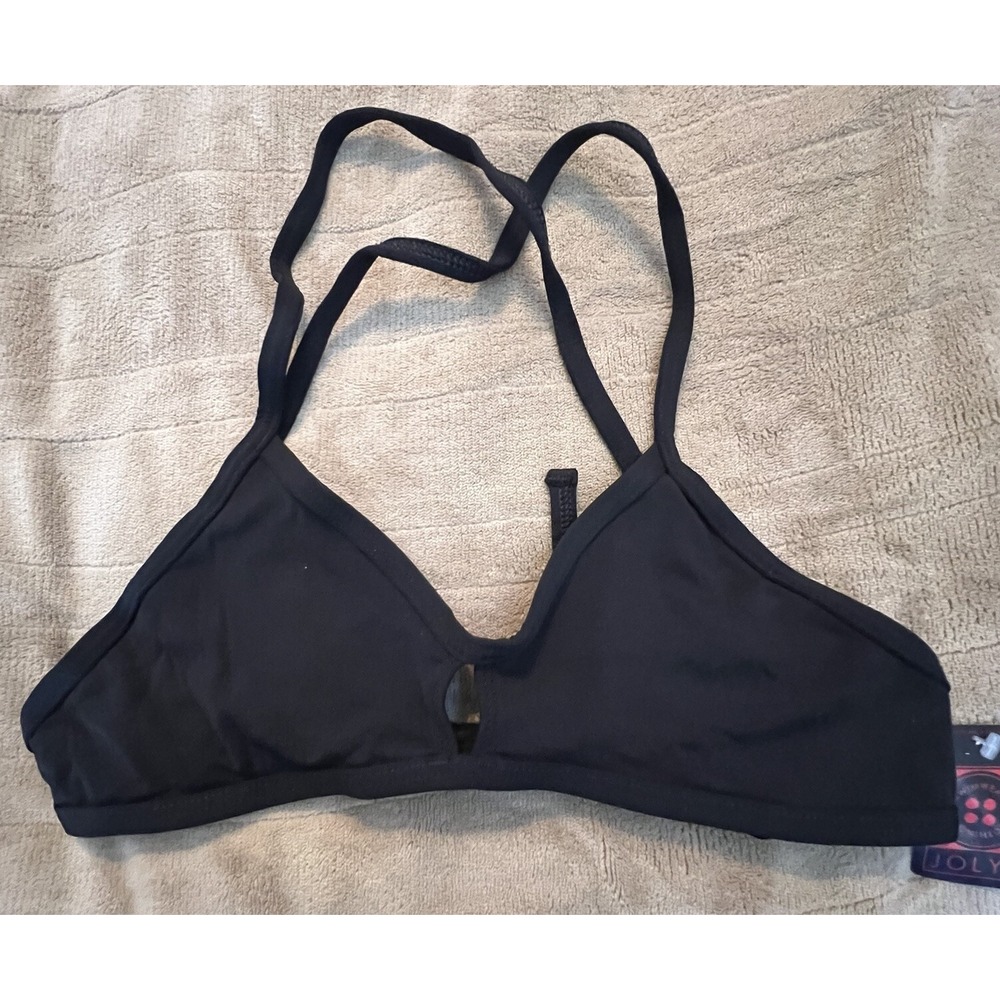 Jolyn Bikini Swim Top Vent XS Black New with tags
